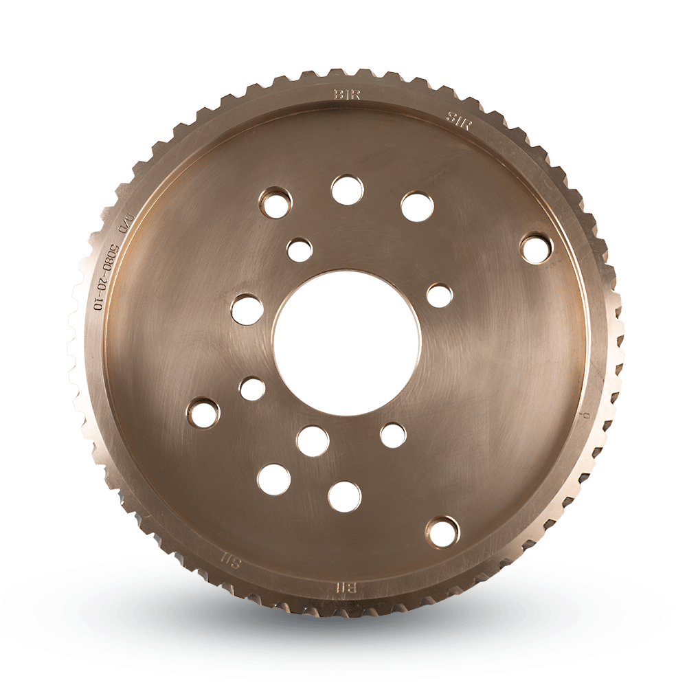 Custom fine-pitch worm gear.