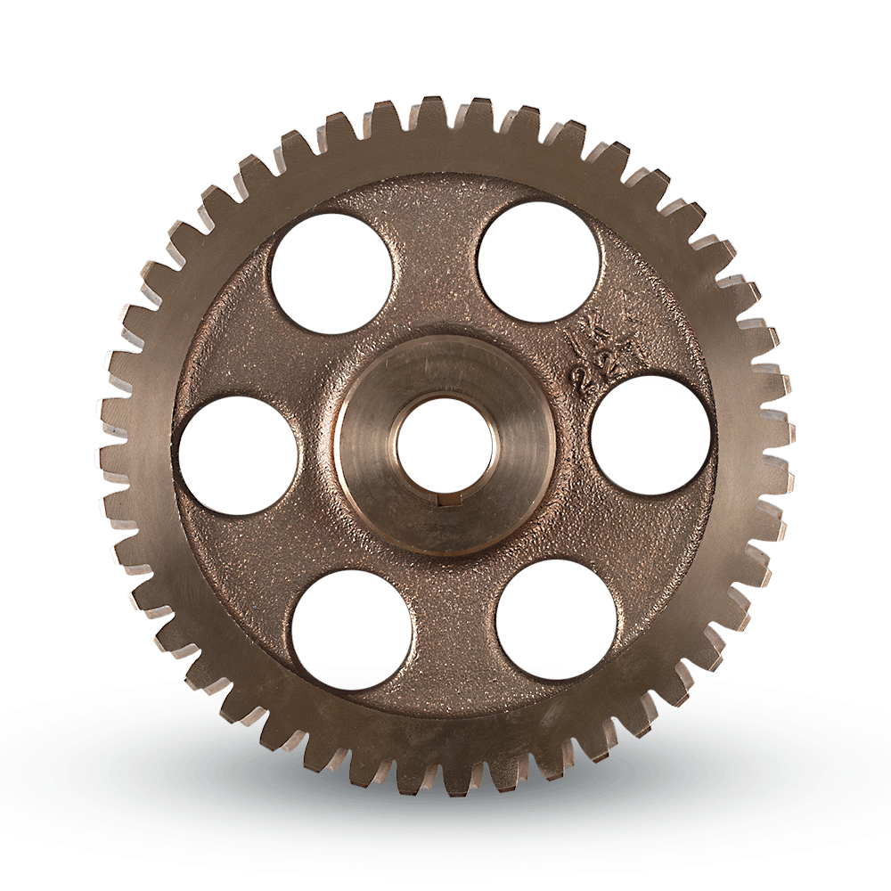Custom bronze worm gear.