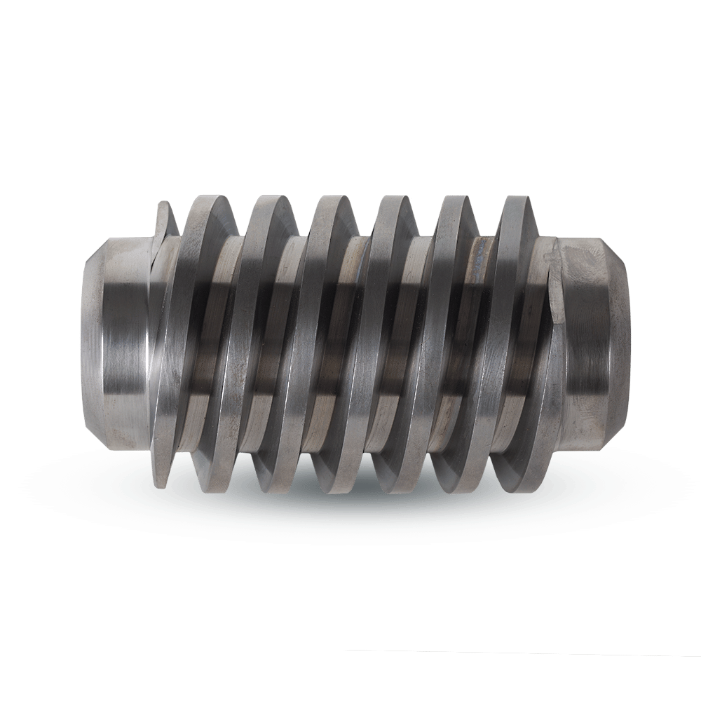 Custom multi-thread worm shaft.