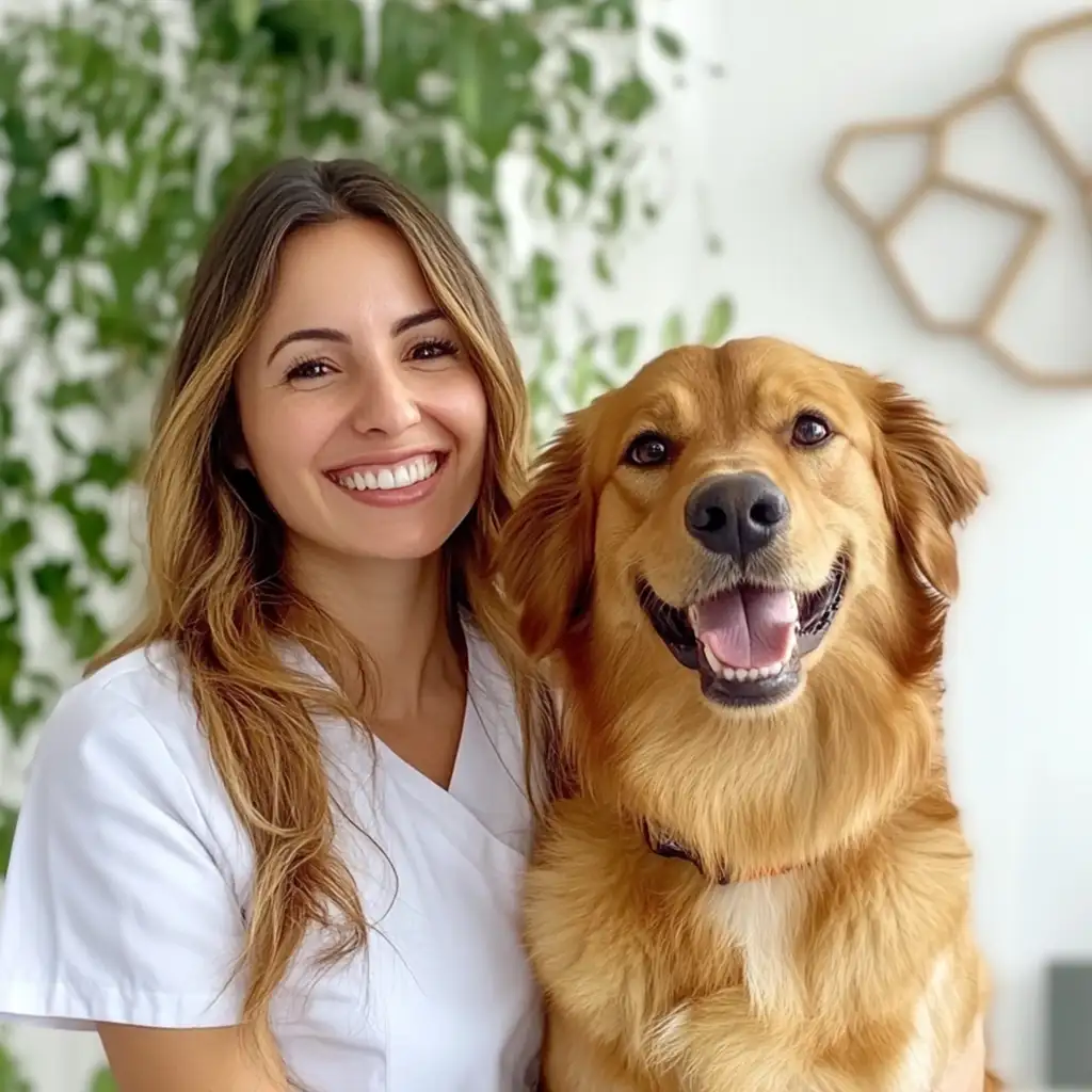 A dog and a cat in a bed