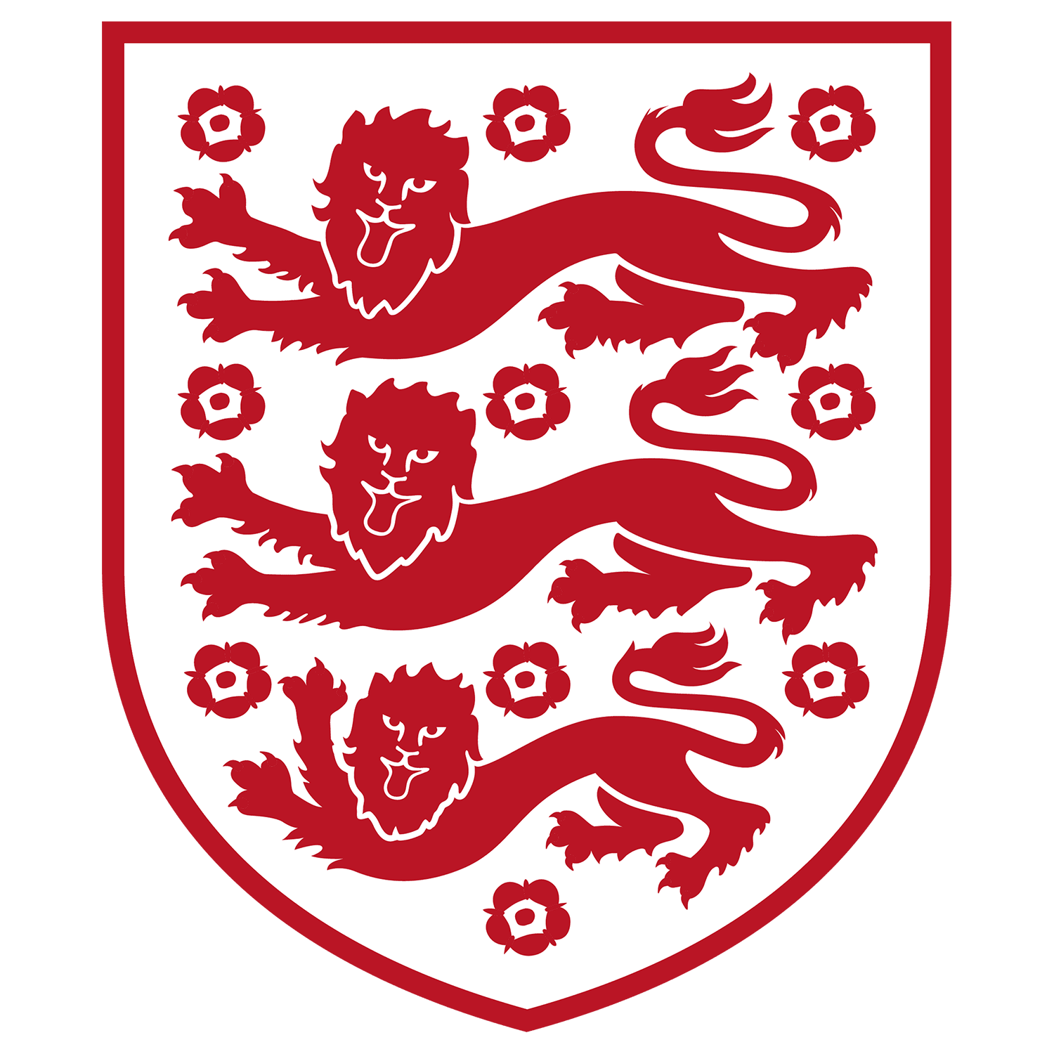 England national team crest used from 2012 to 2013