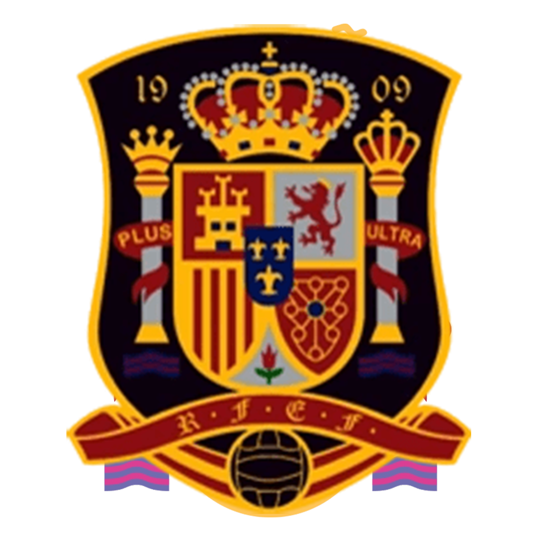 Spain national team crest used from 2008 to 2010