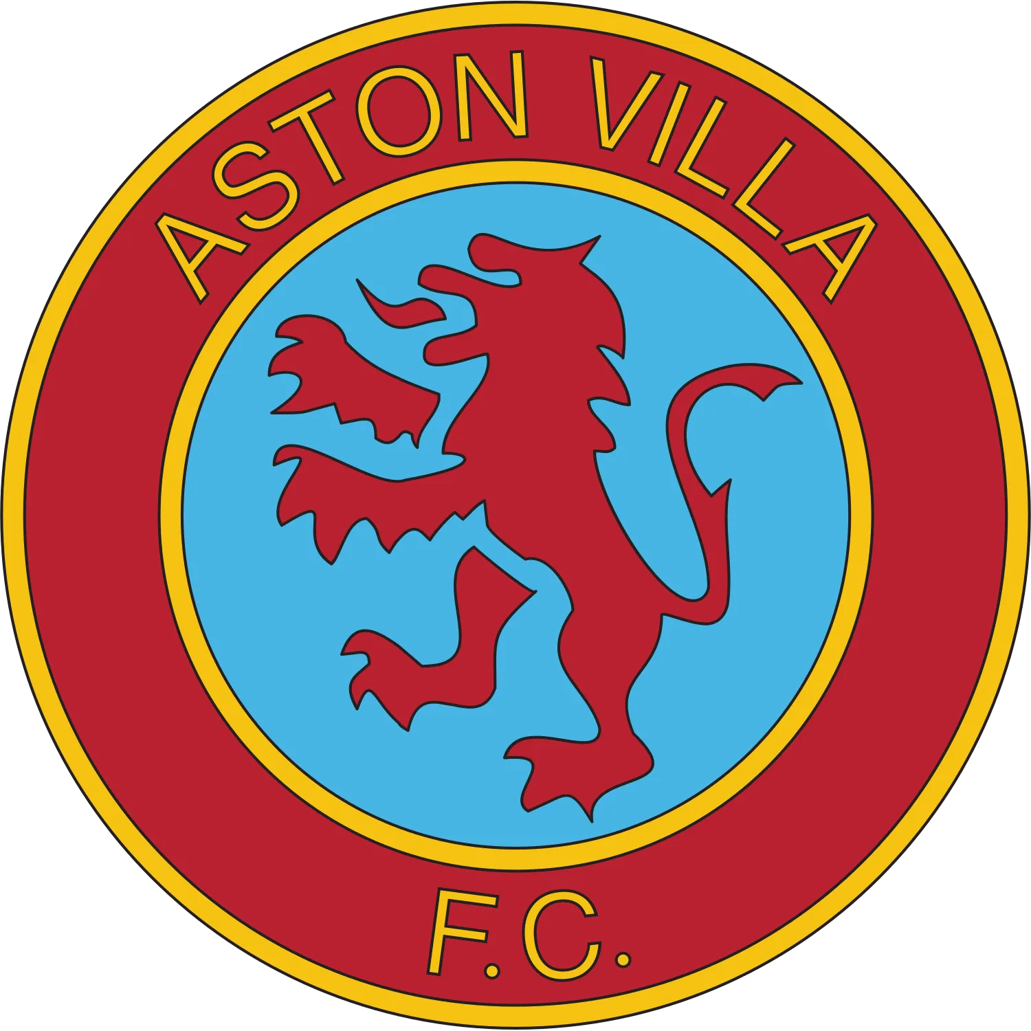Aston Villa crest used from 1990 to 1992
