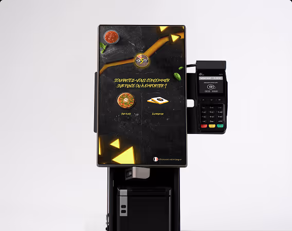 Borne Popina Kiosk pour commande sur place ou à emporter restauration et métier de bouche