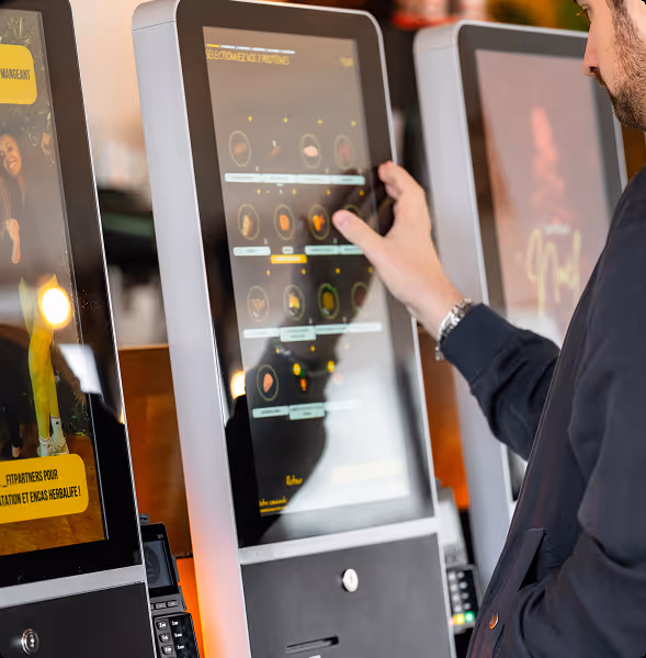 bornes de commandes performantes pour restaurants, fast food ...