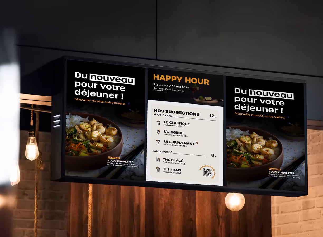 solutions d'affichage dynamique pour mieux communiquer les offres aux clients