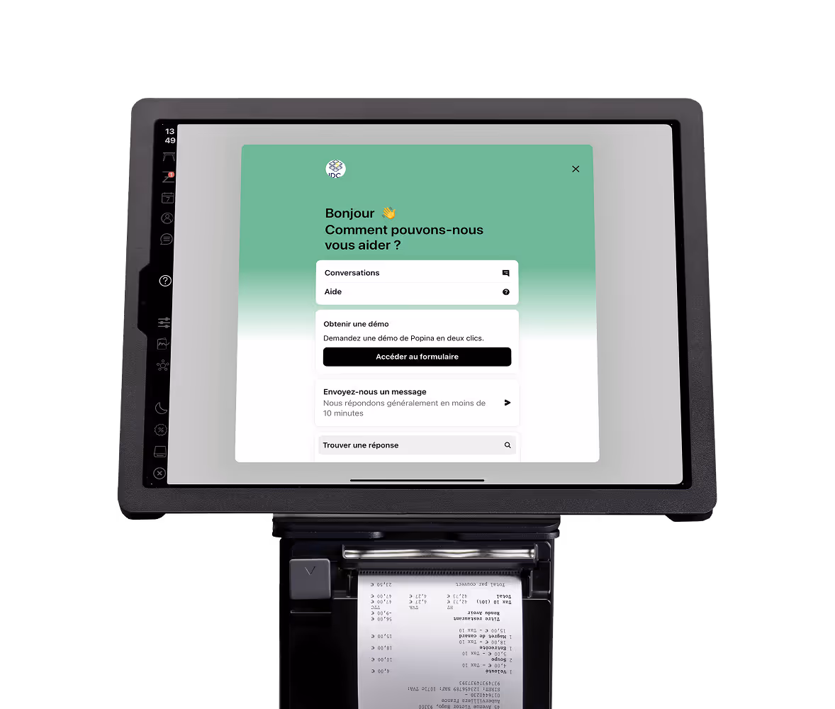 Assistance et SAV embarqués sur la caisse Popina