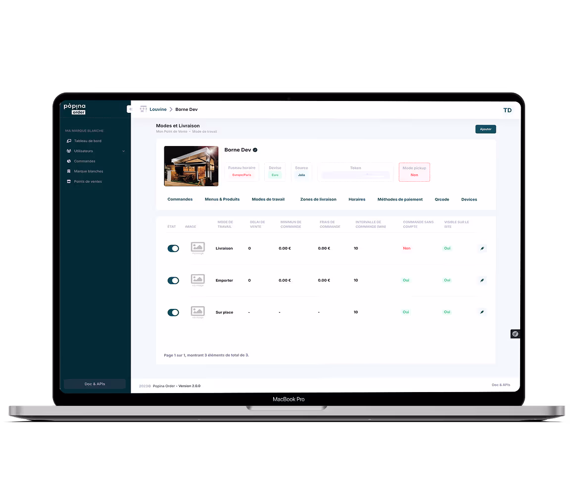 back office click and collect pour gestion des modes de livraison et retrait