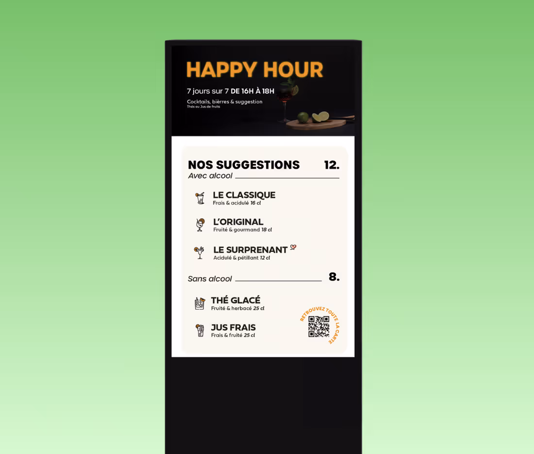 communication via écran d'affichage dynamique