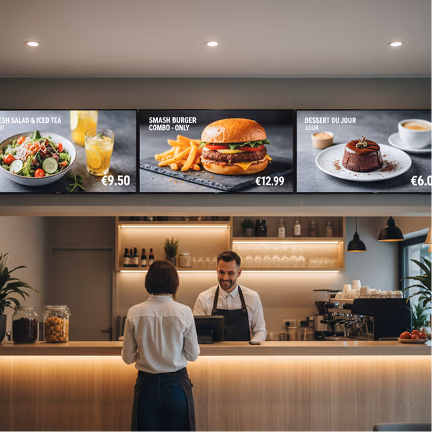 TV pour affichage dynamique en location