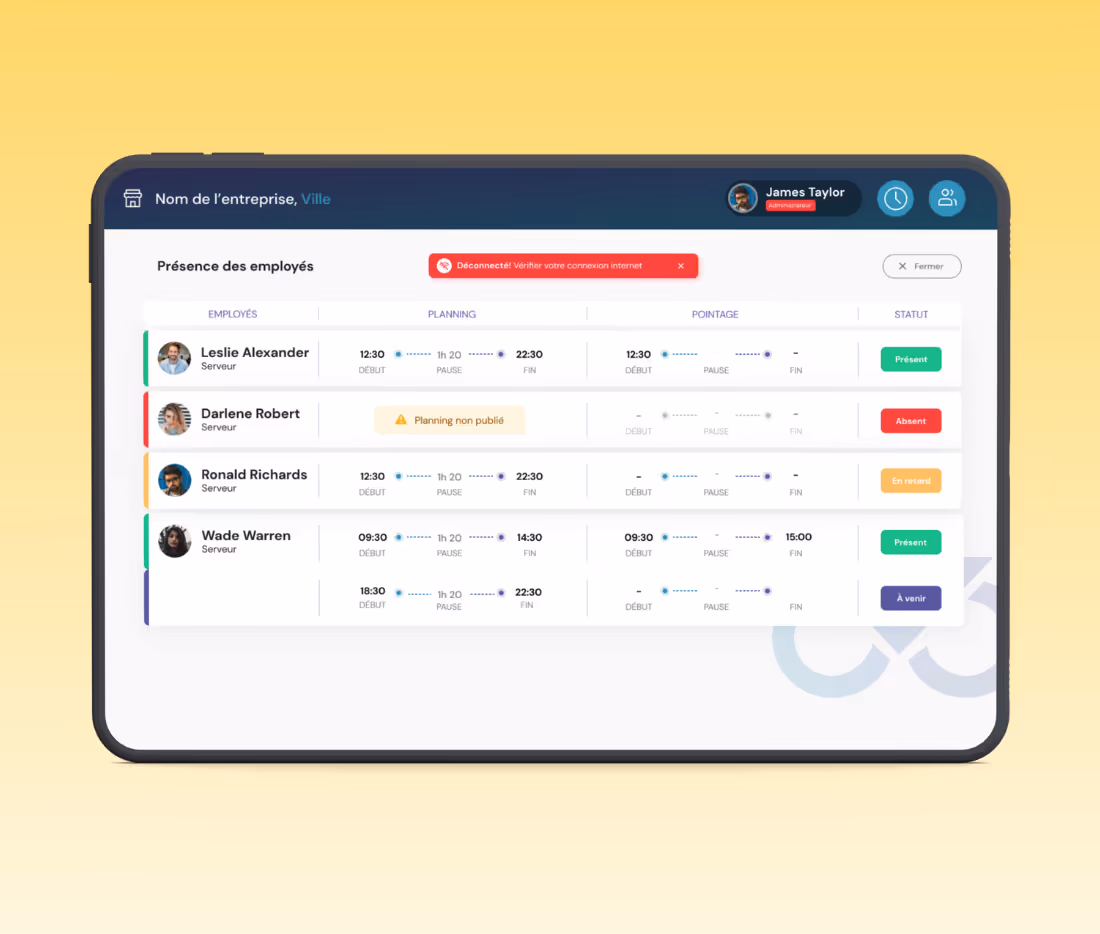 logiciel de gestion des plannings entreprise RH sur tablette, ordinateur, téléphone