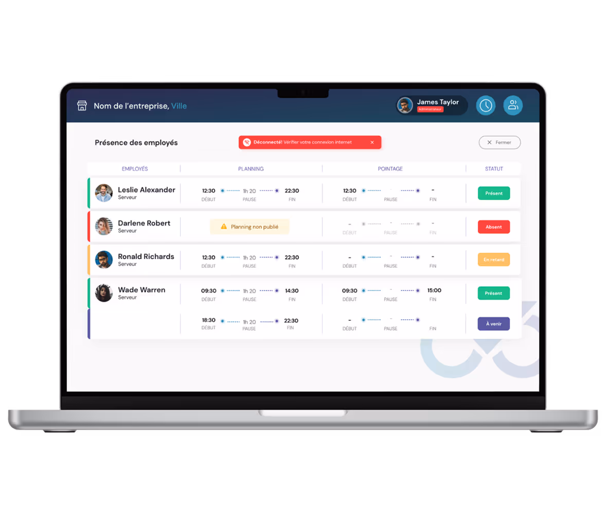 application pour gestion planning entreprise sur ordinateur, tablette et smartphone 
