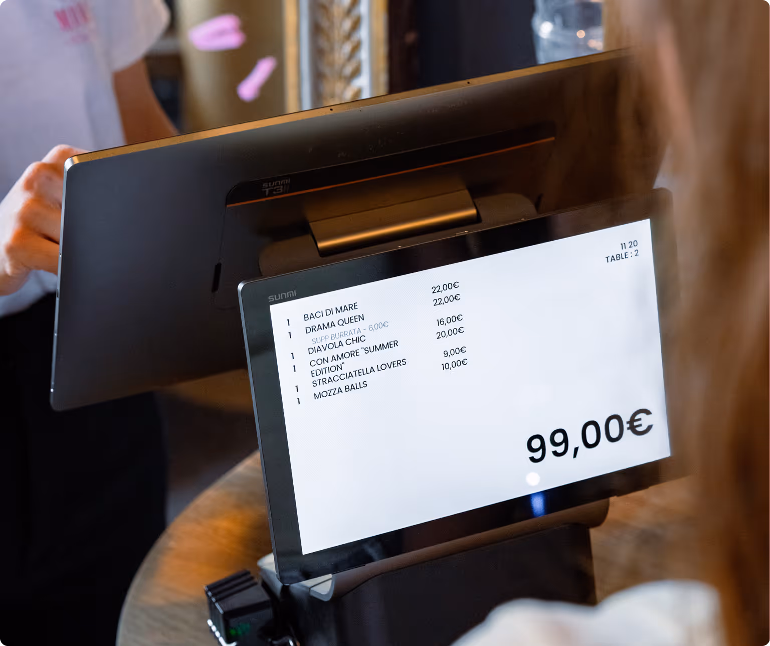 caisse enregistreuse sous android, sunmi ou iOS iPad