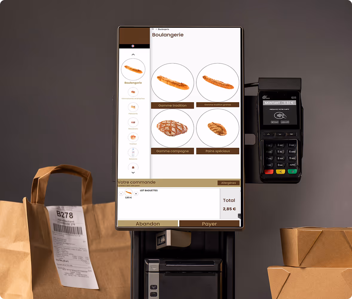 borne de commande pour tous les commerces Popina kiosk