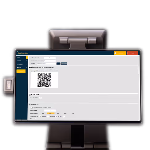 Interface de connexion caisse CMS pour les métier de bouche qui disposent d'un e-commerce