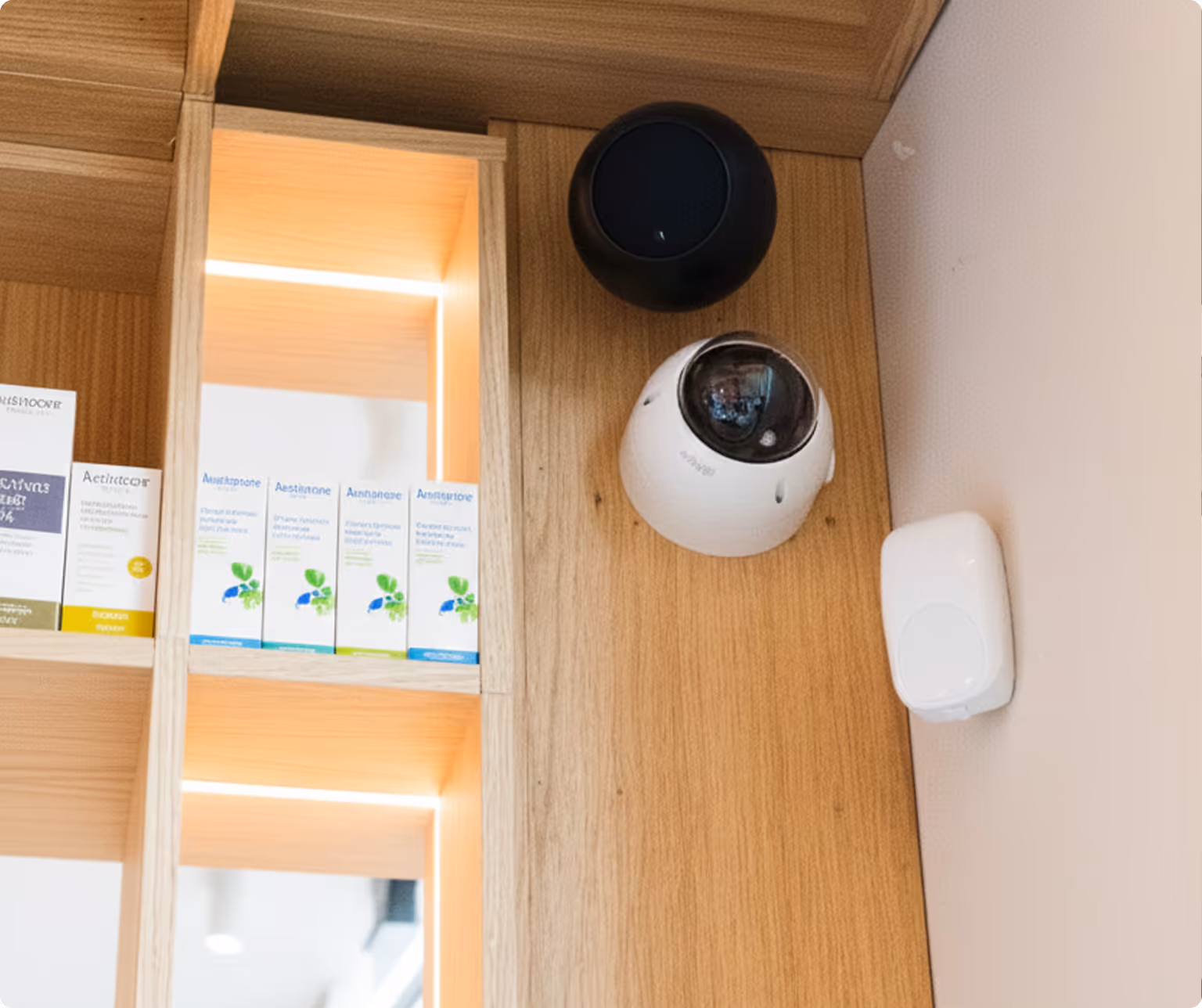 système de sécurité et vidéoprotection dans une pharmacie