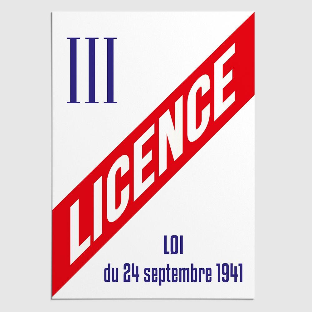 Panneau Licence 3 / Plaque Licence 3 III Obligatoire Bar & Restaurant