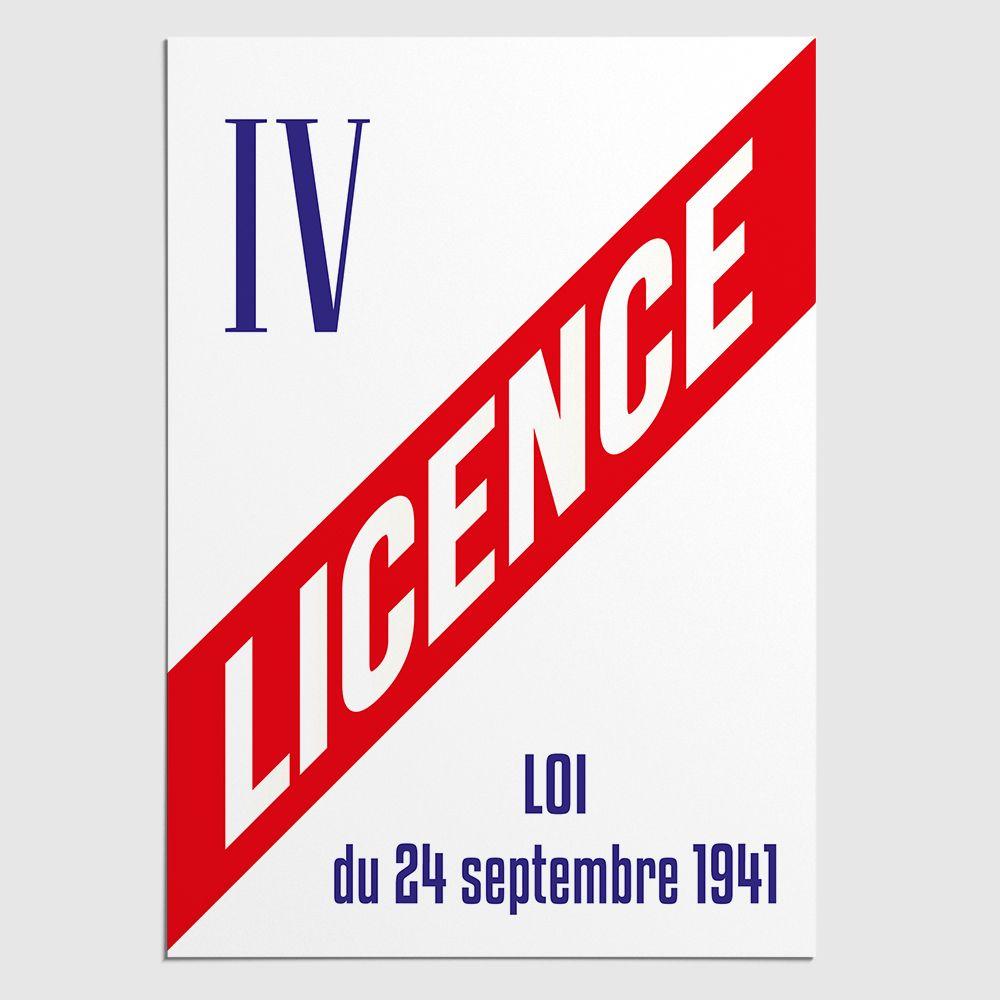 Plaque Licence 4 / Panneau Licence 4 IV Obligatoire Bars