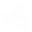 Three interconnected black gears on a transparent background.