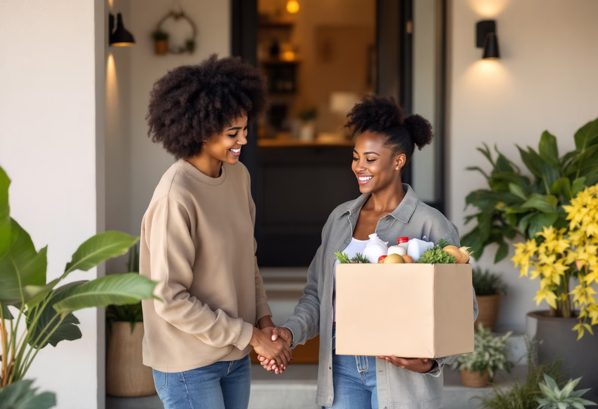 image of customer receiving a delivery
