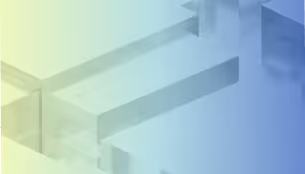 Abstract geometric shapes with a gradient overlay transitioning from light yellow to blue.