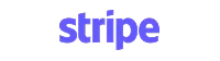 Stripe company logo in blue letters.
