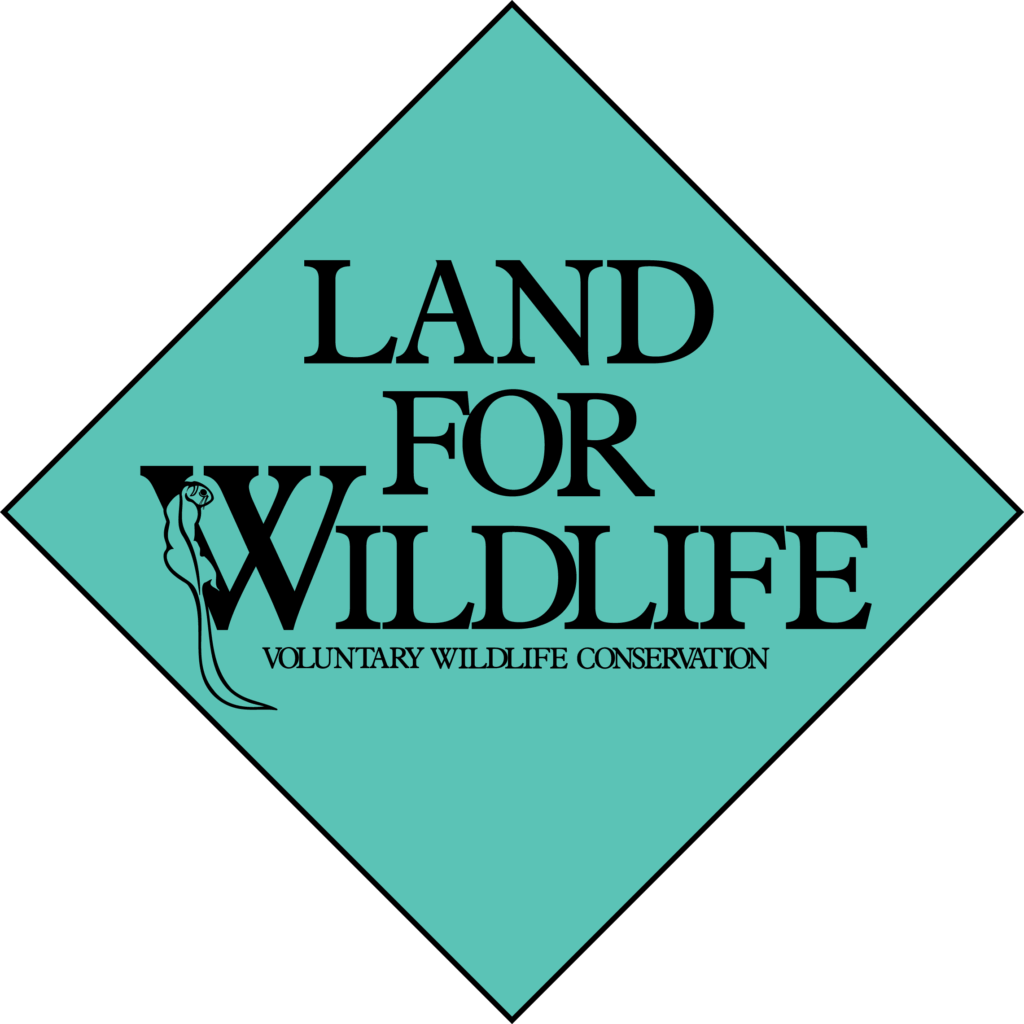 Logo of Land for Wildlife voluntary wildlife conservation featuring a stylized lizard integrated into the letter W.