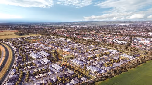 birds eye view image of suburbs 