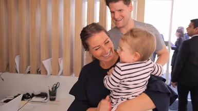 Parents with their young child