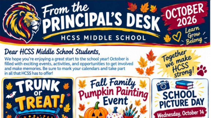 Principal’s Newsletter: October 2026