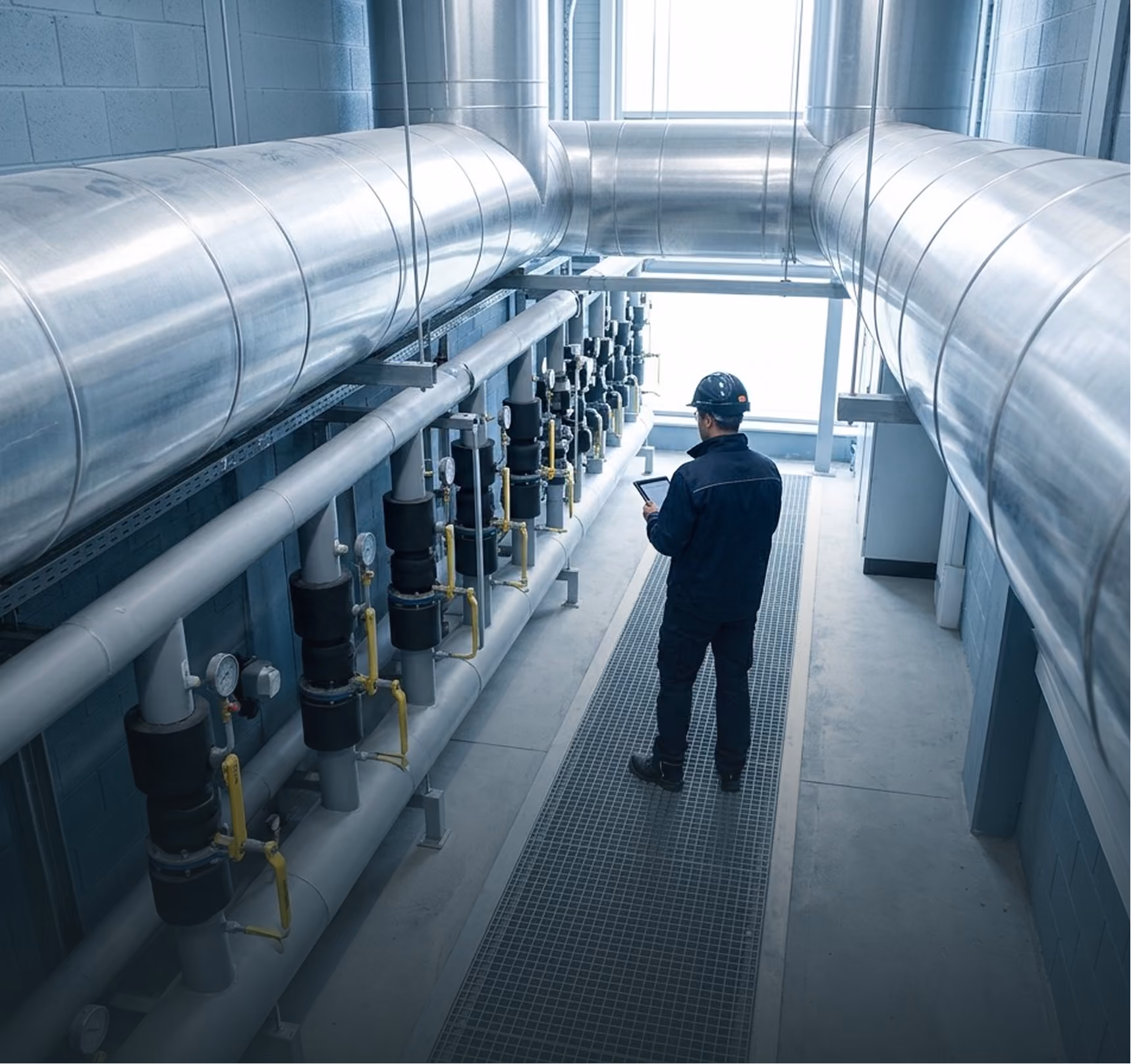 LAFI Serviss engineer in a plant room