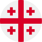 Flag of Georgia featuring a white field with a large red cross dividing it into four quarters, each containing a smaller red Bolnur-Katskhuri cross.