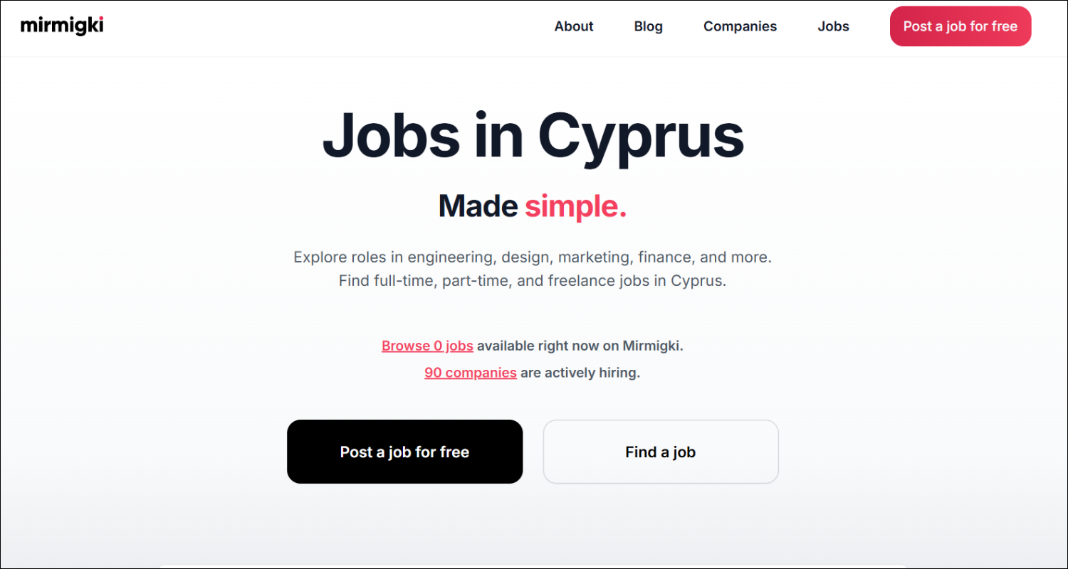 Best Job Sites in Cyprus mirmigki
