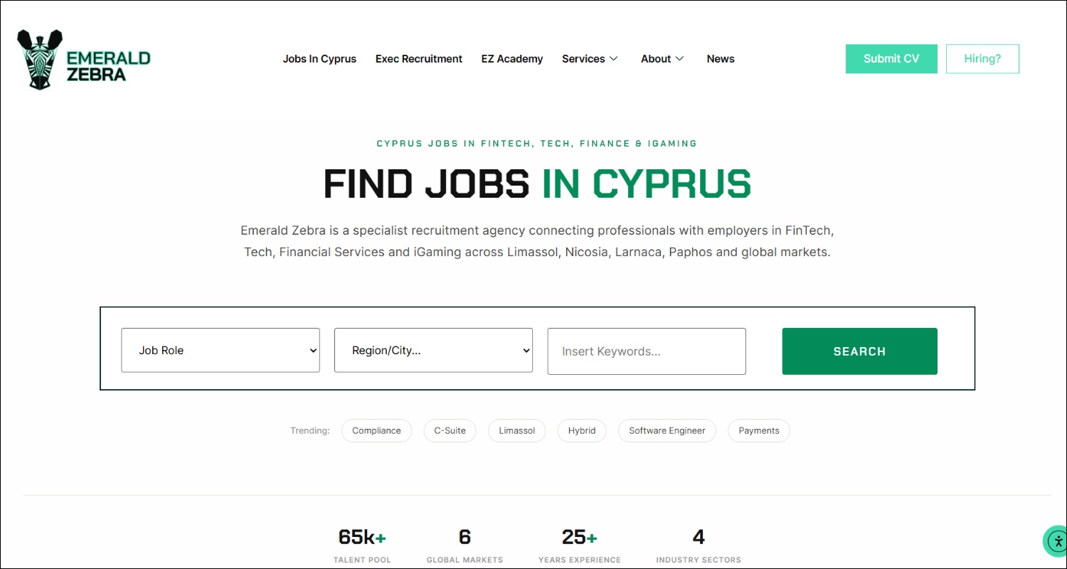 Best Job Sites in Cyprus emberald zebra