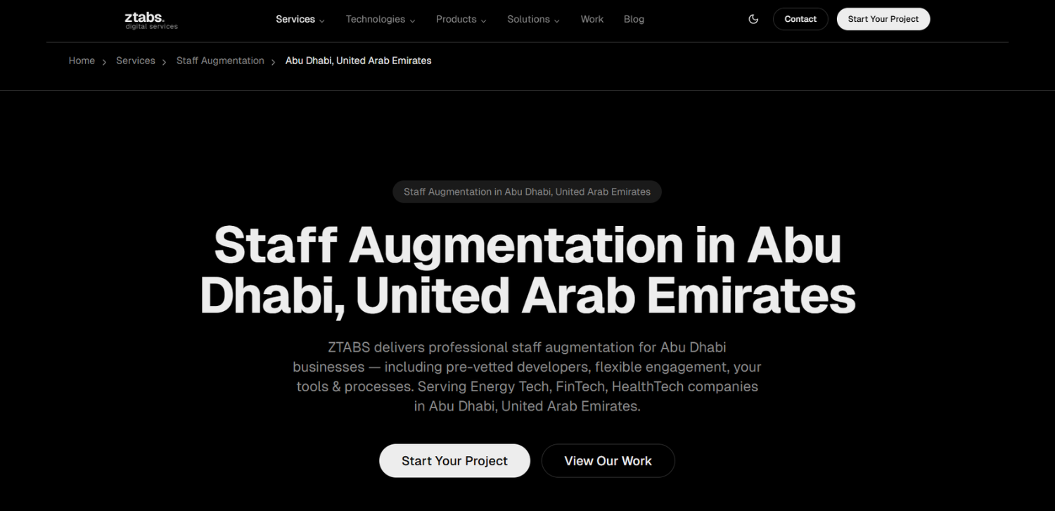 Top IT Staff Augmentation Companies in UAE Ztabs