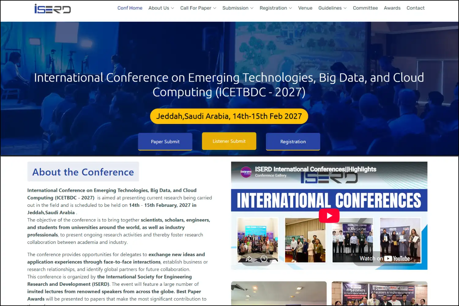 International Conference on Emerging Technologies 2027