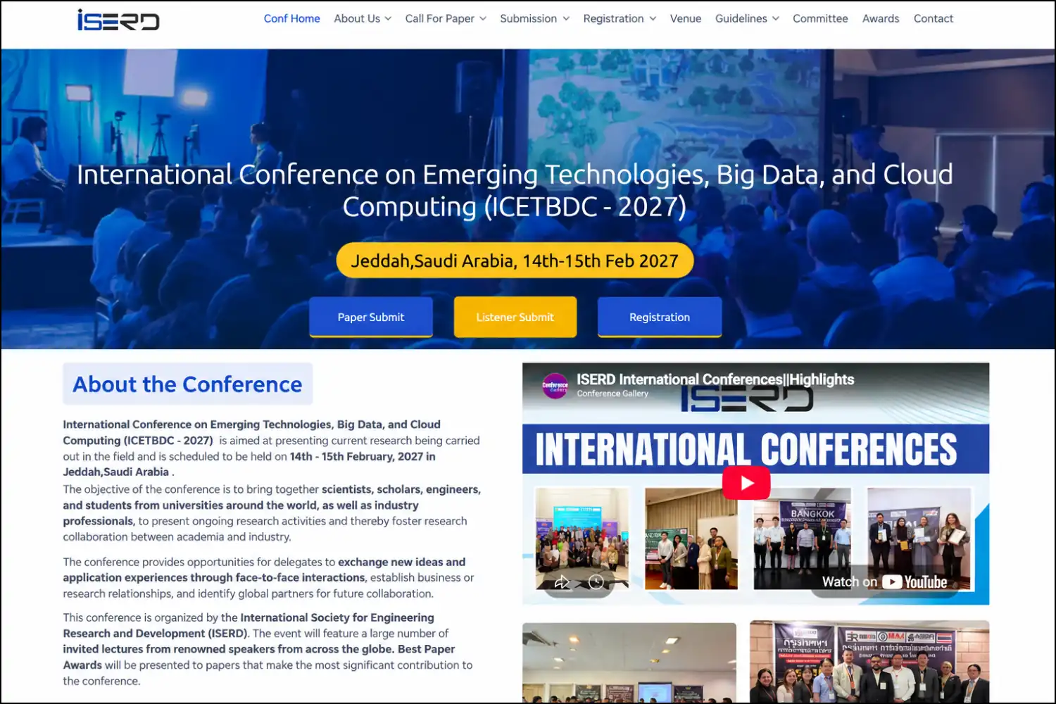 International Conference on Emerging Technologies 2027