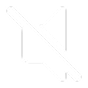 Muted speaker icon with a diagonal line crossing it.