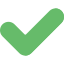 Green check mark symbol.