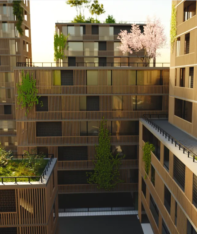 Mehrfamilienhäuser in Holzbauweise von Caroline Wolf Immobilien