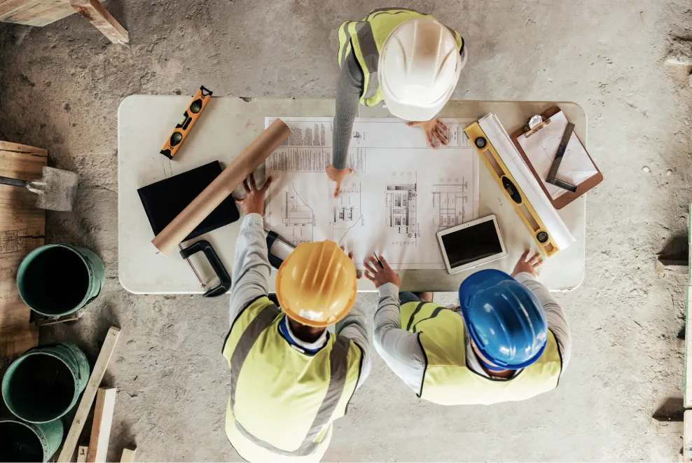 Planung eines Holzbauprojektes.