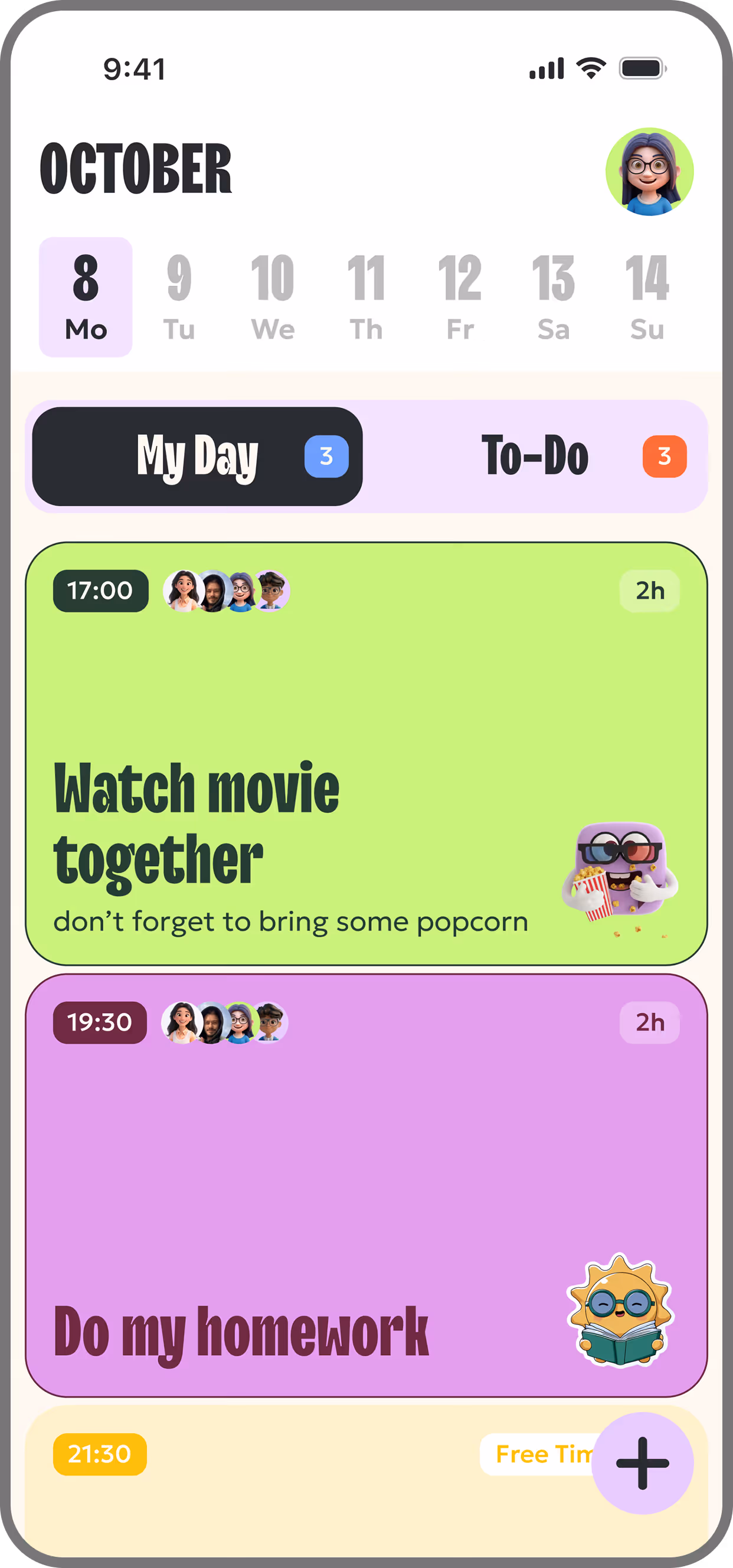 A device with a PlayDoo task management app for kids open