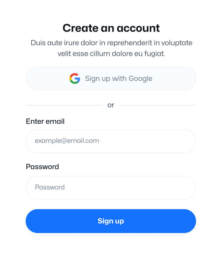 Create Account - Simpletech X Webflow Template