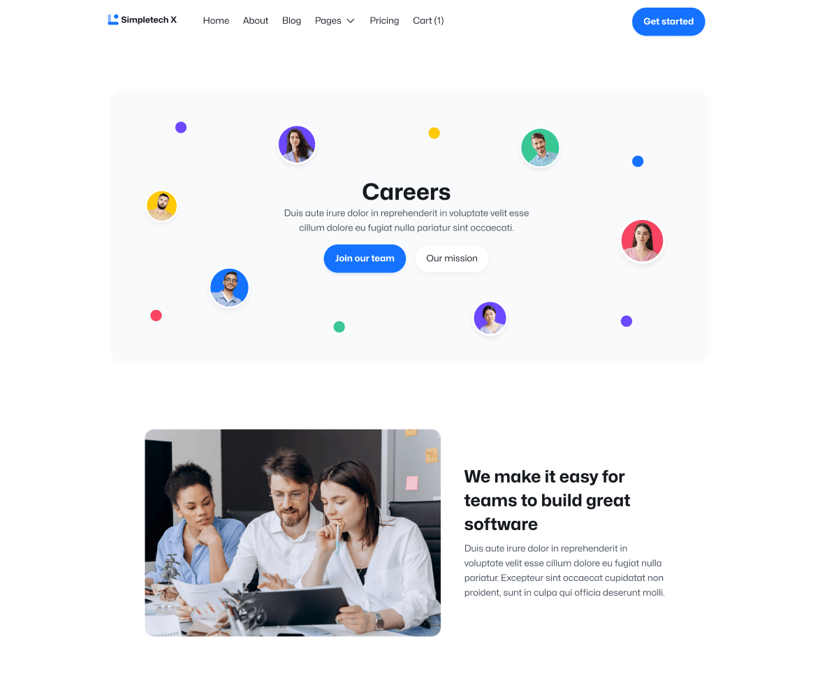 Simpletech X - Careers Page - Tech Webflow Template
