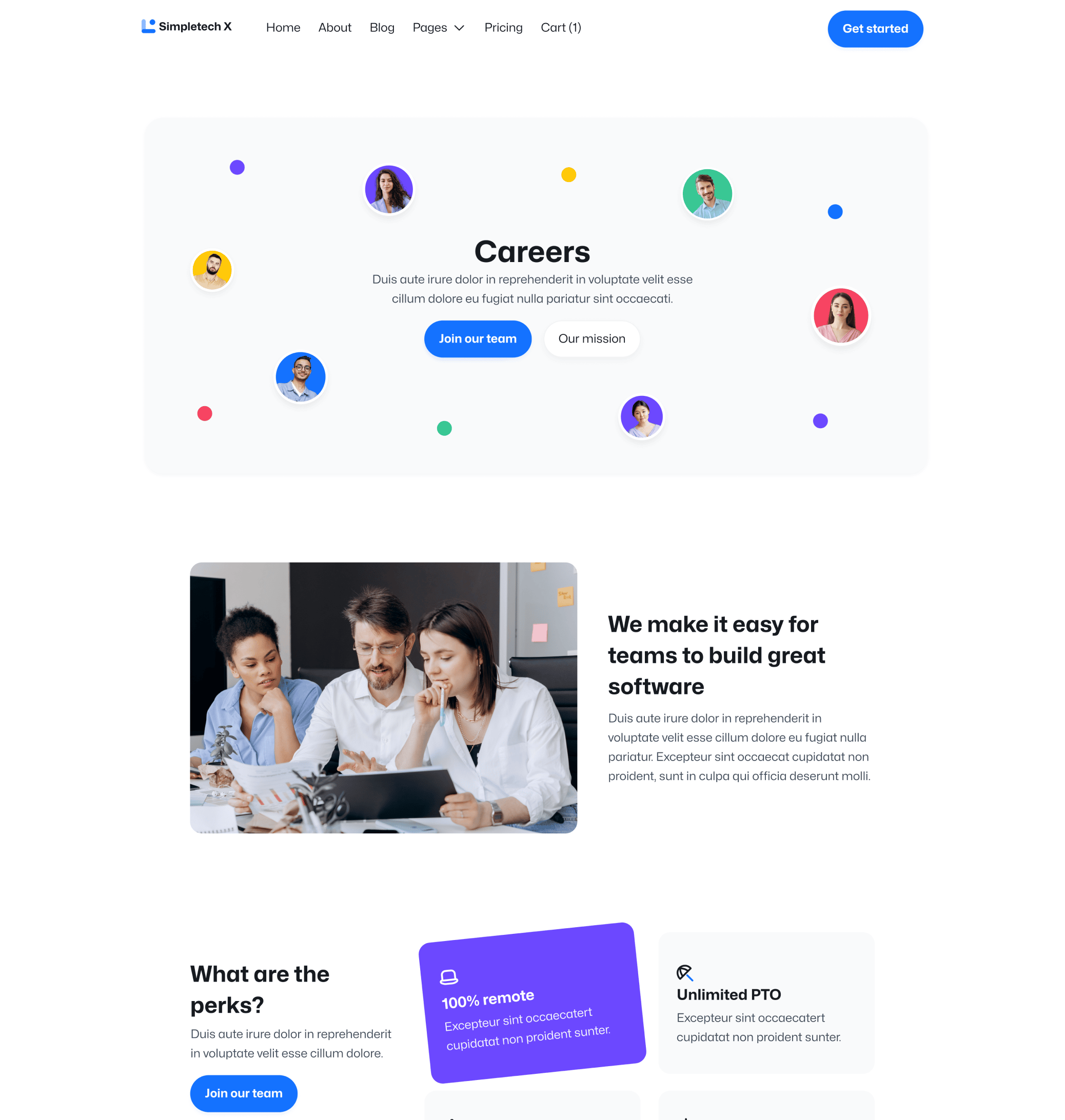 Simpletech X - Careers Page - Tech Webflow Template
