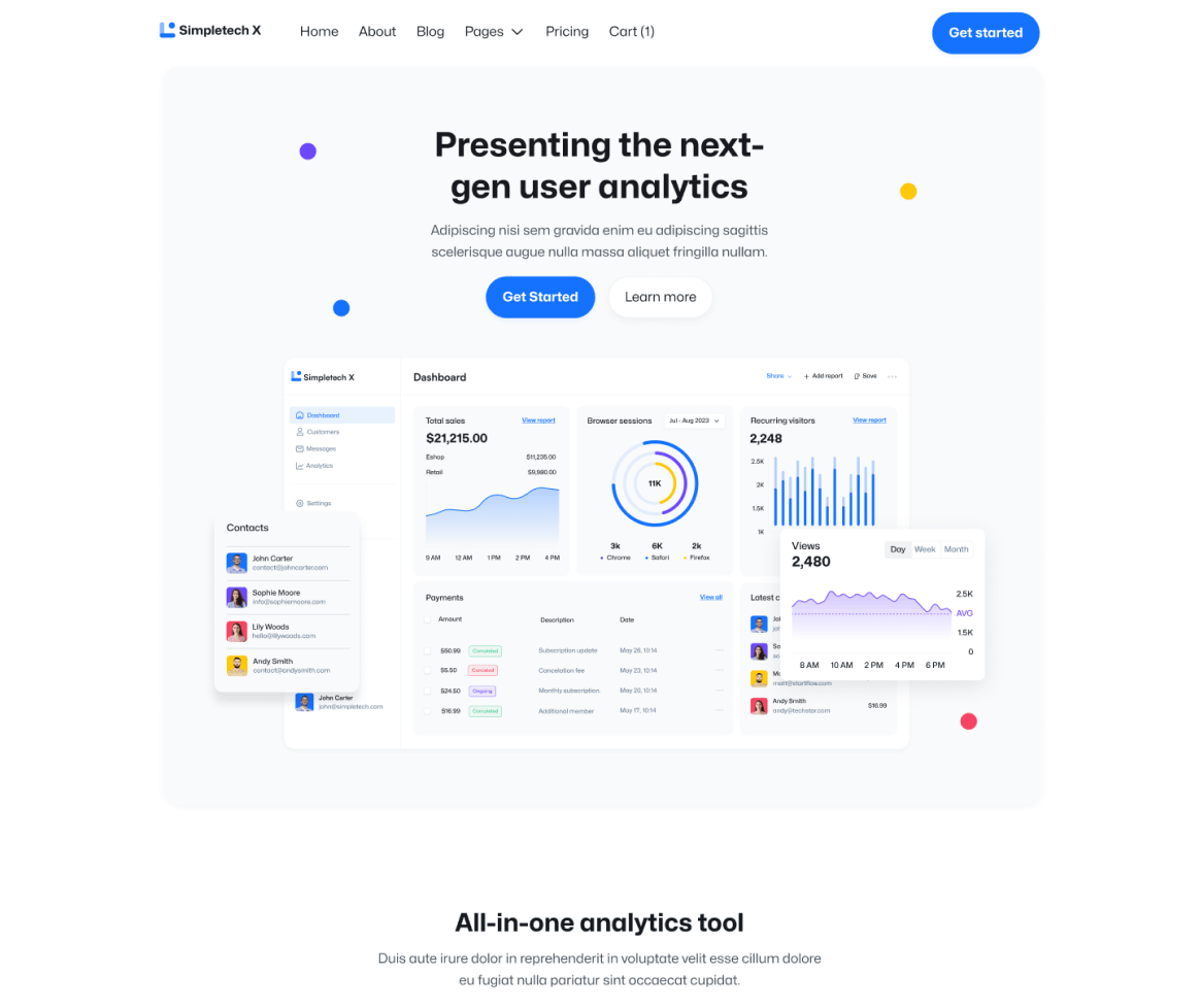 Simpletech X - Home V2 Page - Tech Webflow Template