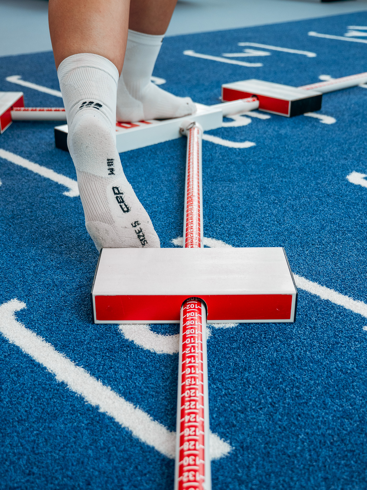 Fuß auf dem Y-Balance-Test