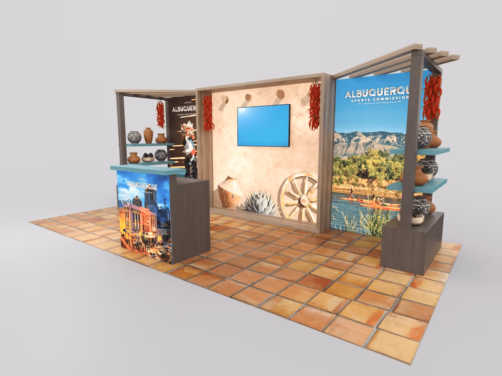 Visit Albuquerque booth design detail