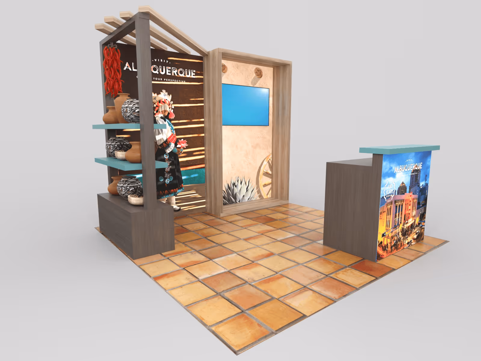 Visit Albuquerque booth design detail