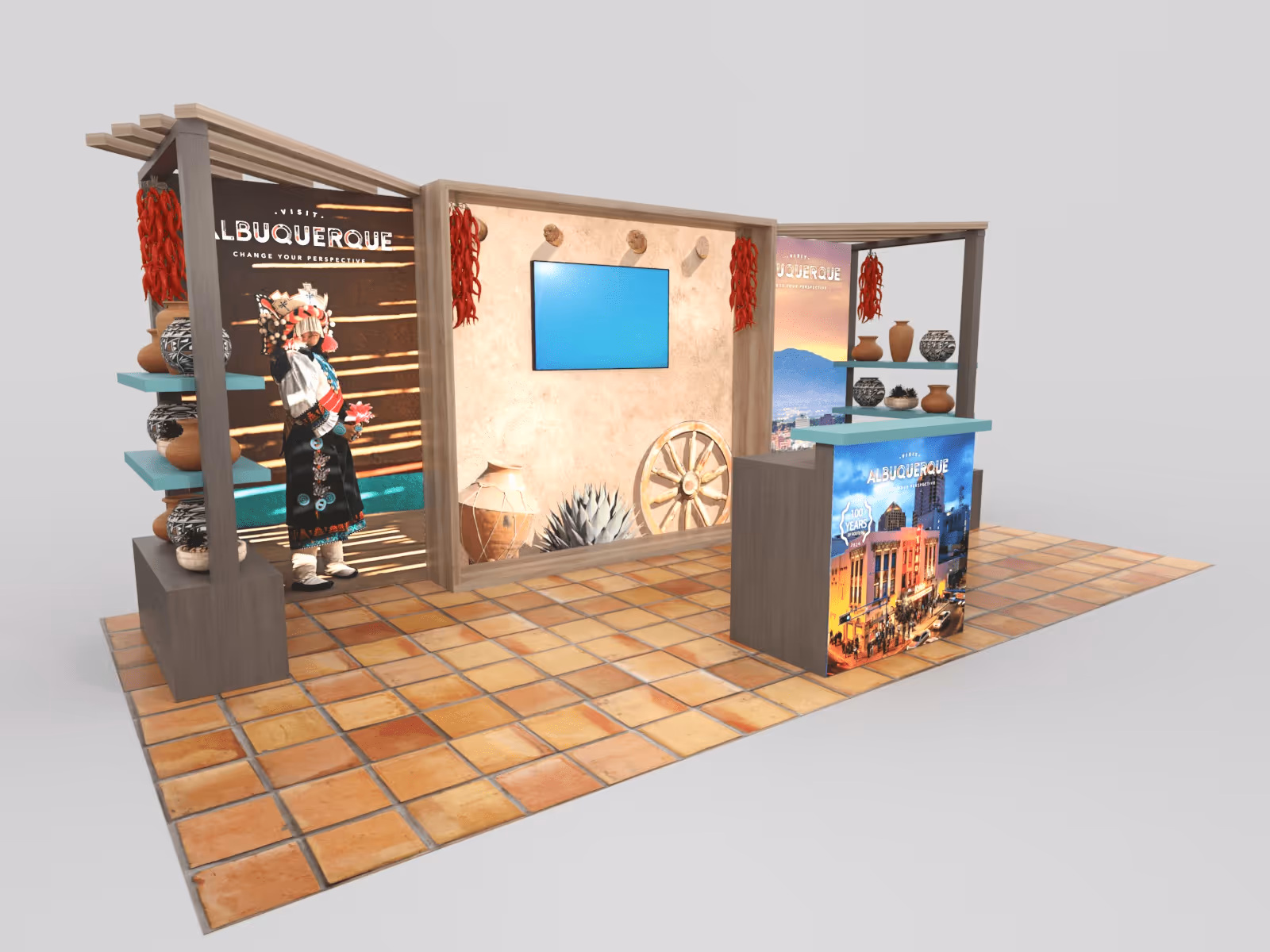 Visit Albuquerque booth design detail